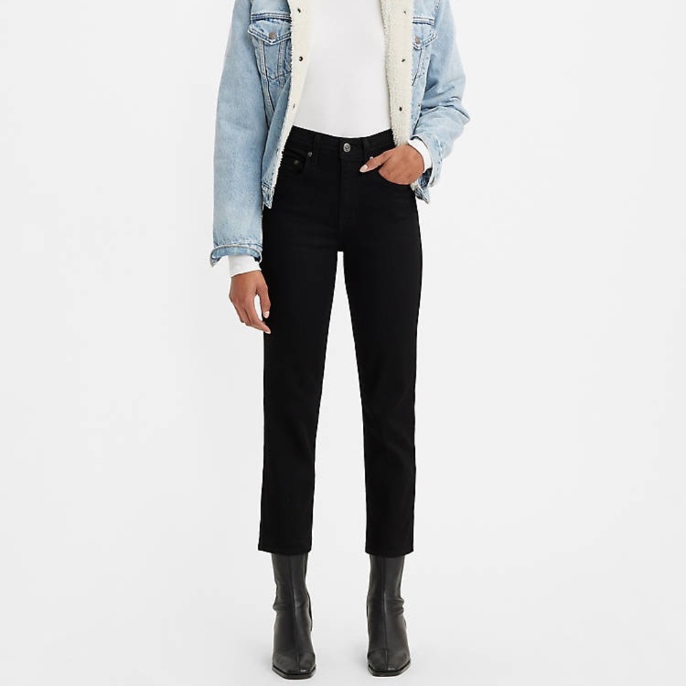 Levi’s 724 High Rise Straight Crop Size 25 Black Jeans